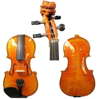 Strad stiliaus DAINA Prekės Maestro inlayed drožyba pažymėkite meno violin4/4 #8694