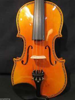 Strad stiliaus DAINA Prekės Maestro inlayed drožyba pažymėkite meno violin4/4 #8694 Nuotrauka 2