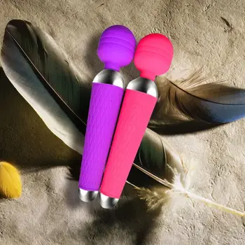 Super Galingas Įkraunamas Clit Vibratorius Wand Massager Suaugusiųjų Sekso Žaislas Moterims USB Įkrovimą, atsparus Vandeniui 10 Rūšių Suaugusiųjų Žaislas