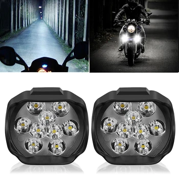 Super Šviesus 1000Lm Motociklų LED lemputė, priekinis Žibintas Motorolerių Dėmesio 6500K Balta Darbinė Automobilio Rūko Vietoje Šviesos 9-85V