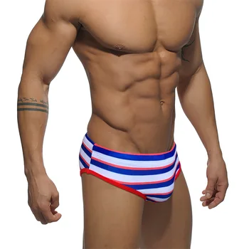 T73 naujas vasaros beach sexy stora mažas juosmens vyrų maudymosi kostiumėliai, mėlyna juostele bikinis plaukimo vyrų keltą karšto gėjų vyrų plaukti trumpikės skrynios Nuotrauka 2