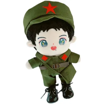 Tas pats, kaip Žvaigždė Xiaozhan red star 20cm lėlės drabužių komplektas su skrybėlę ir 20cm lėlės maišą žaislų Vaikams Nuotrauka 2
