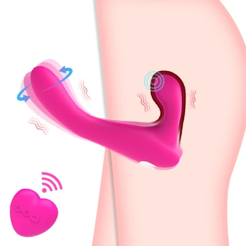Tikroviškas Dildo, Vibratoriai Massager Stebėjimo Dirželis ant Lesbietės Dvigubai Galvos G-Spot Stimuliuoti Klitorį Sekso Žaislas, skirtas Pora Dual Motor