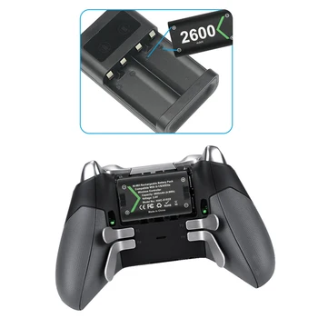 Už XboxOne Rankena 2200MAH Ni-MH Baterijų Įkroviklis Žaidimų Konsolės Gamepad Įkroviklis Xboxone S X Elite Aksesuaras Greitai LED Įkrovimo