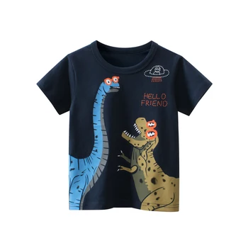 Vaikų Drabužiai berniukams trumpomis Rankovėmis T-shirt Modelį, vaikai Animacinius filmus Dinozaurų Medvilnės Megztinis drabužiai berniukų marškinėliai Vasarai