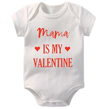 Valentino Mamytė ir Man Atitikimo Komplektus 2021 Valentino Dienos, Mamos ir Kūdikio Marškinėliai Pacios Mama Man Aprangą Mergaitė Drabužius M