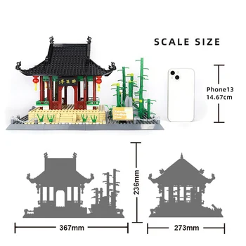 Visame Pasaulyje Žinomas Istorinis Architektūros Kūrimo Bloką Kinijos Senovės Zuiweng Pavilion Surinkti Modelį Plytų Žaislų Kolekcija Dovanos Nuotrauka 2