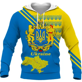 Vyrai/moterys, Ukraina Hoodies Marškinėliai Mados Retro Ukrainos Vėliavos 3D Atspausdintas Palaidinukė Pora Asmenybės Puloveris Atsitiktinis Viršūnės