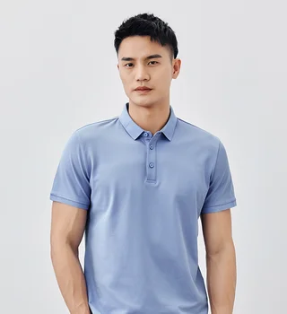Vyriški laisvalaikio trumpas rankovėmis polo marškinėliai, vyriški vasaros naują vientisos spalvos pusė rankovėmis Atvartas T-shirt. J8489