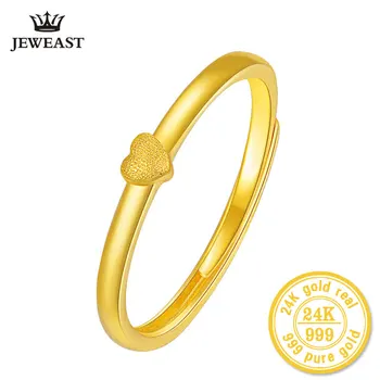 ZZZ 24k Aukso Širdies Žiedas Romantiškas Ir Klasikinis keičiamo dydžio Dizaino Tardymo Jūs Grupė Vestuvių Juostas, Geltona Aukso 2020 Naujų Karšto Pardavimo Viršų