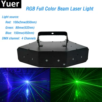 Šešių akių skenavimo RGB lazerio spindulio šviesos 430mW RGB Spalvotas Projektorius DMX Disco DJ Baras 