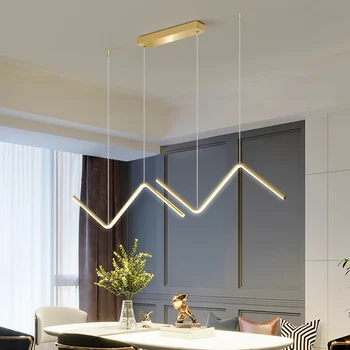Šiaurės Gold Line LED Šviestuvo Minimalistinio Dizaino svetainė, Miegamasis, Virtuvė Kūrybos Sienos geometrinis lempos