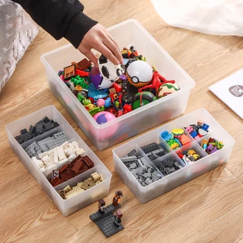 Žaislų Kūrimo Bloko Dalių Klasifikacija Tinklelis Skaidrus Desktop Storage Box Mažų Dalelių Surinkti Žaislą Plastikinių Apdailos Dėžutę Nuotrauka 2