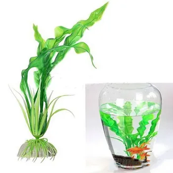 Žalias Dirbtinės Plastikinės Žolės Žuvų Bakas Ornamentu Vandens Augalų Akvariumo Dekoras žalia Nuotrauka 2