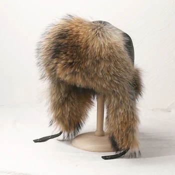 Žiemos Šiltos Unisex Originali Odos Kepurės Tikro Kailio Rusija Skrybėlės Vėjo Vandeniui Sniego Kepurės Sprogdintojų Skrybėlės Lauko Slidinėjimo Kepurės Kepurės