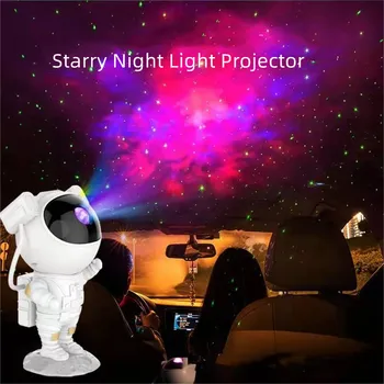 Žvaigždėtą Naktį Šviesos projetor Astronautas Projekcija LED Lemputė su Nuotoliniu valdymu, Reguliuojamas Galvos Kampas,Dovana Vaikams, Suaugusiems, Namų